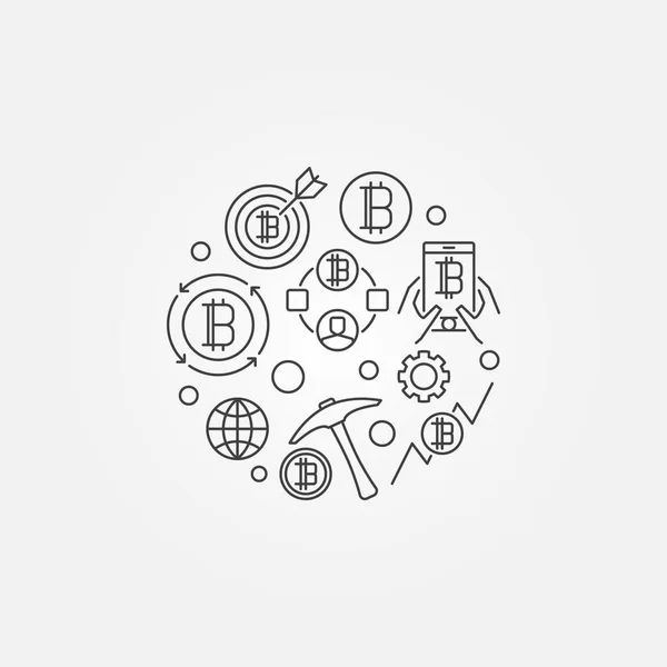 Symbole vectoriel crypto-monnaie minimal — Image vectorielle