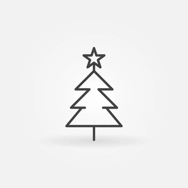 Icône de concept vectoriel arbre de Noël dans le style de ligne mince — Image vectorielle