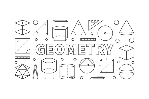 Geometrie Subjekt Vektor Horizontales Banner — Stockvektor