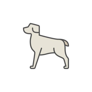 Köpek modern renkli vektör simgesi
