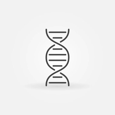 DNA en az vektör kavramı simge anahat tarzı