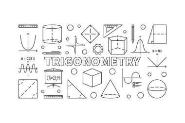 Trigonometri vektör yatay çizim