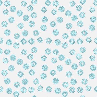 Vektör kesintisiz mavi bakteri yaratıcı desen