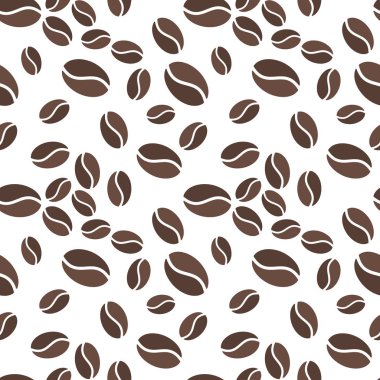Kahverengi kahve beens Dikişsiz desen vektör