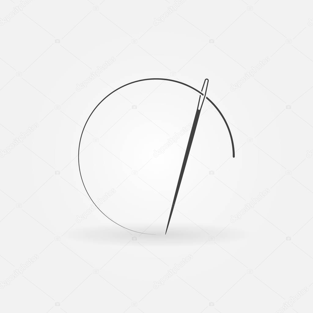 Needle vector concept icon or logo