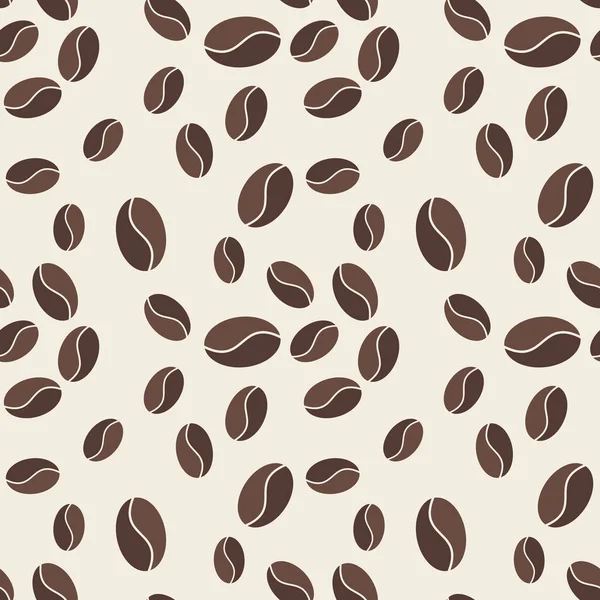 Kahve çekirdekleri - vektör arka plan ile Seamless Modeli