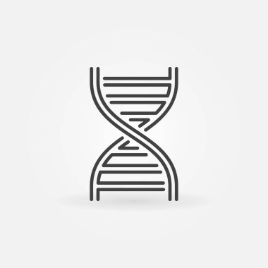 DNA vektör kavramı doğrusal logo veya simgesi