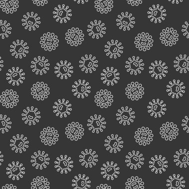 Virüs bakteri karanlık vektör seamless modeli