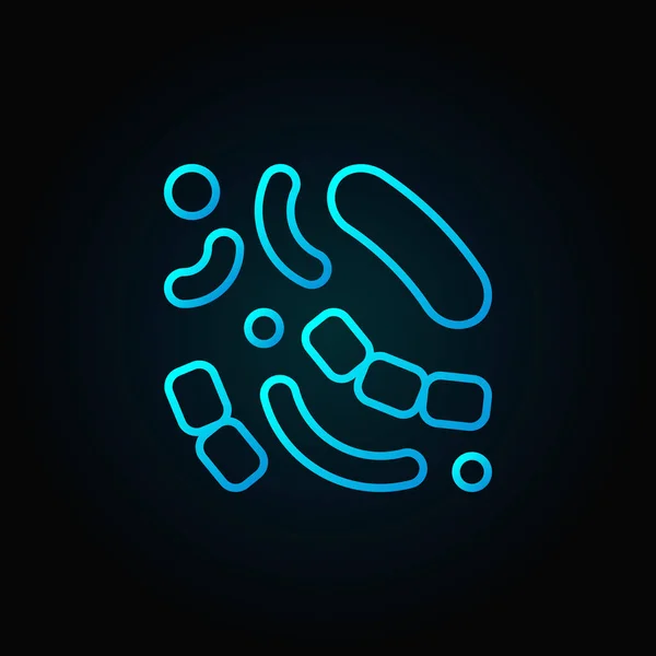 Bacterias vector azul icono o elemento de logotipo — Archivo Imágenes Vectoriales
