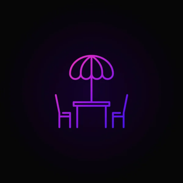 Rue café vecteur icône de couleur ou élément de logo — Image vectorielle