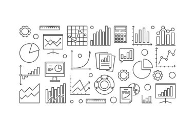 İş analizi ve araştırma vektör afiş