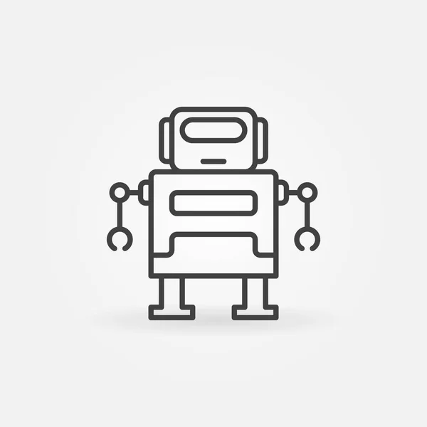 Lindo icono de vector robot en estilo de línea delgada — Archivo Imágenes Vectoriales