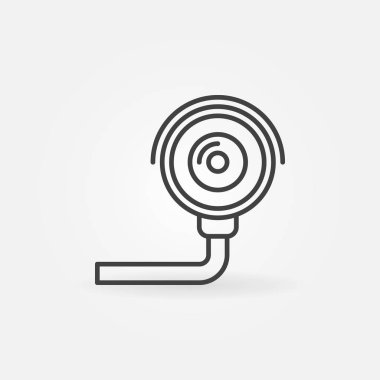 Güvenlik kamera simgesi - Cctv satır simge vektör