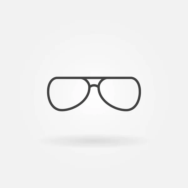 Gözlük basit simgesini veya sembol çizgi stili vektör — Stok Vektör