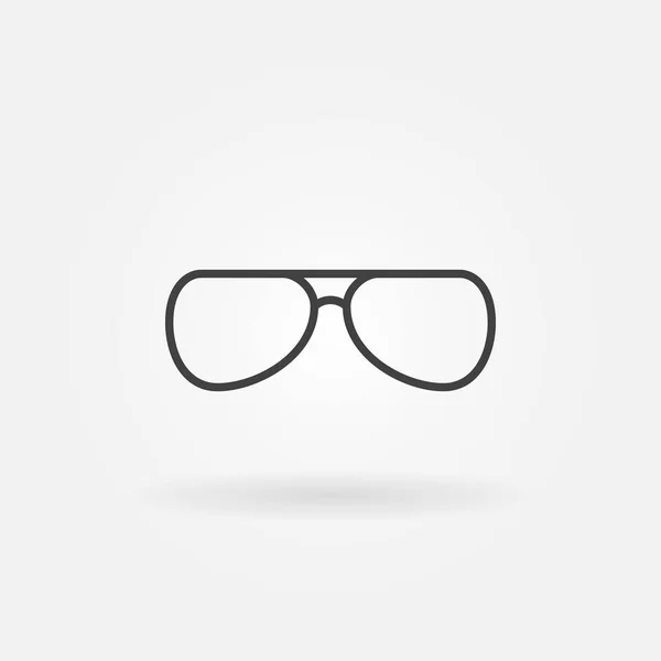 Gafas graduadas vector simple icono o símbolo línea estilo — Archivo Imágenes Vectoriales