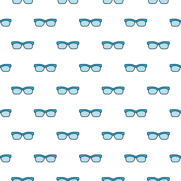 Окуляри безшовний векторний візерунок з блакитними окулярами — стоковий вектор