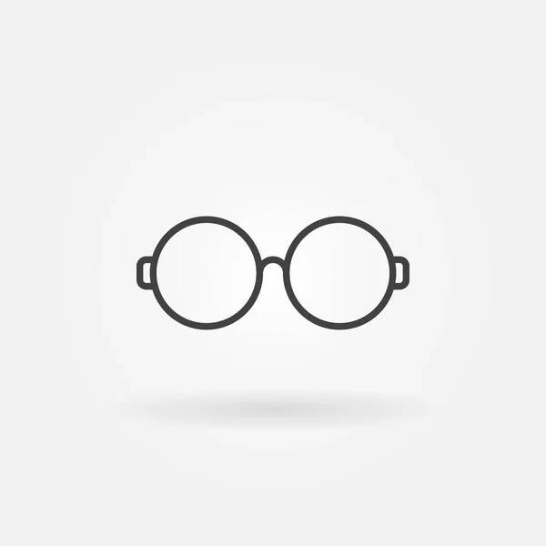 Icono de contorno de gafas redondas. Señal de anteojos vectoriales — Vector de stock