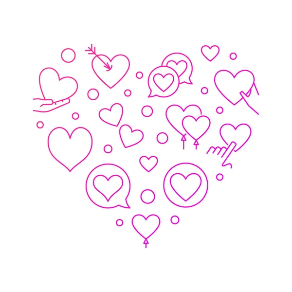 Rotes Herz Illustration - Vektor glücklich Valentinstag Symbol — Stockvektor