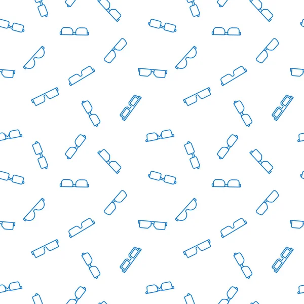 Patrón sin costuras con gafas - fondo vectorial — Vector de stock