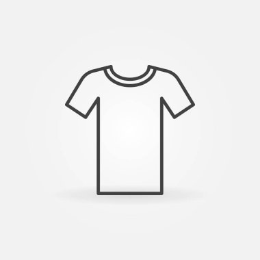 Tshirt en az anahat simgesi. Vektör t-shirt simgesi