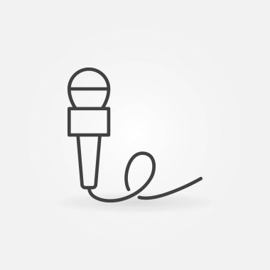 Mikrofon satırı simgesi - vektör simgesi