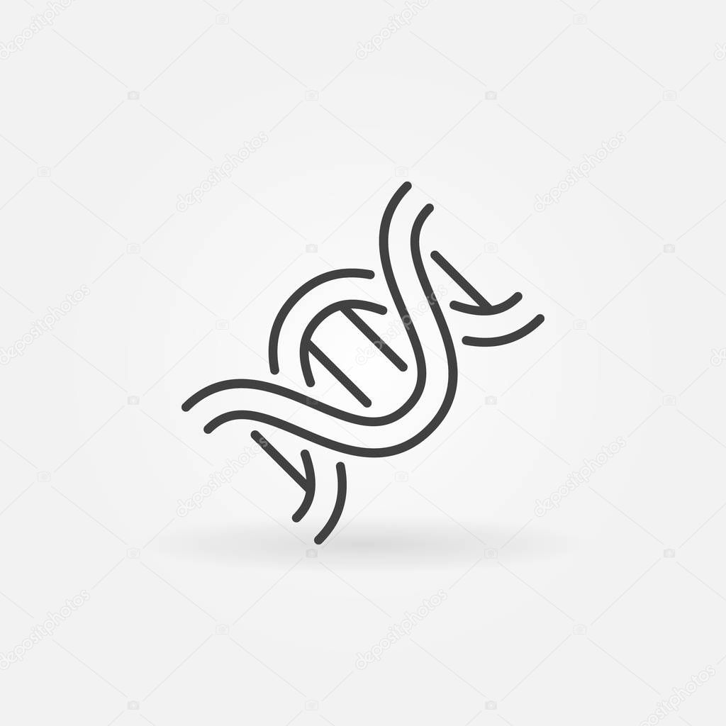 DNA strand vector concept icon in thin line style 
