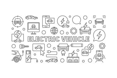 Elektrikli araç en az vektör çizim