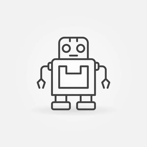 Vetor bonito ícone robô ou símbolo em estilo de linha —  Vetores de Stock