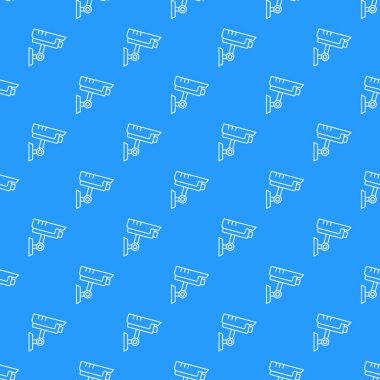 CCTV video kamera mavi vektör seamless modeli