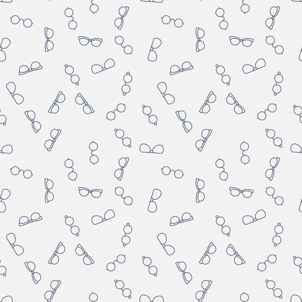 Seamless outline glasses minimal pattern — Stock Vector