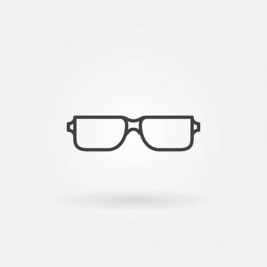Okuma gözlükleri Icon - vektör gözlük hat işareti