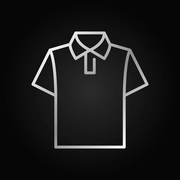 T-shirt vetor prata ícone ou sinal — Vetor de Stock
