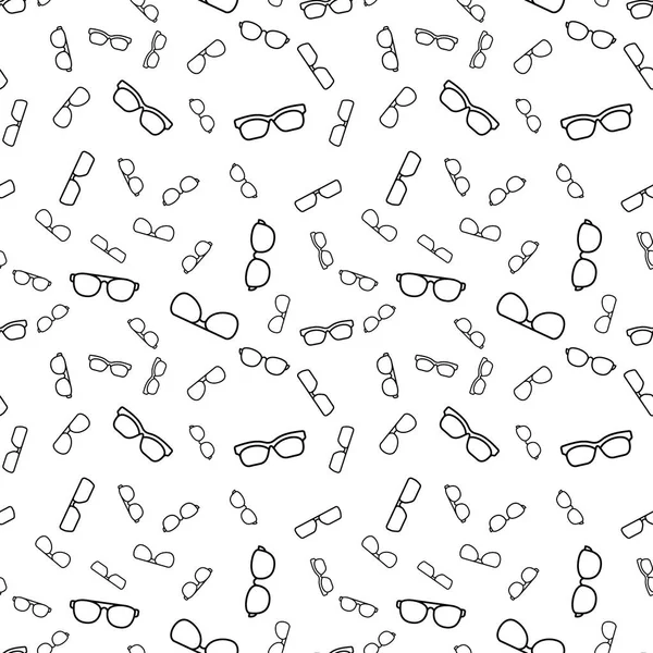メガネのシームレスなパターンや背景をベクトルします。 — ストックベクタ