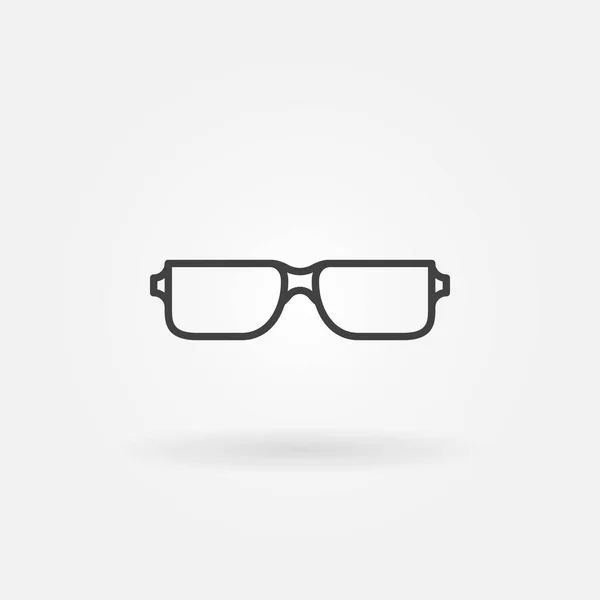 Icône de lunettes de lecture - signe de ligne de lunettes vectorielles — Image vectorielle