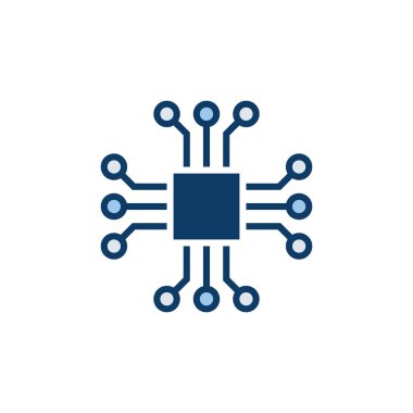 Çip vektör Icon - bilgisayar chip simge veya tasarım öğesi