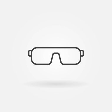 Modern güneş gözlüğü satırı simgesi veya simge vektör 