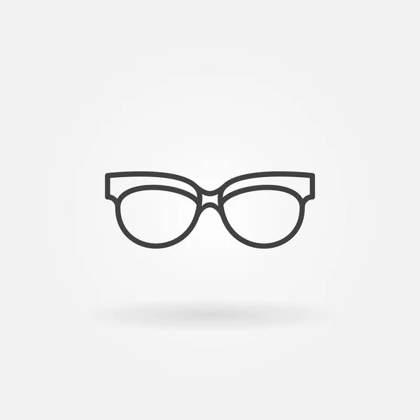 Ikona s brýlemi lineární. Sluneční brýle vektorové linky znamení — Stockový vektor