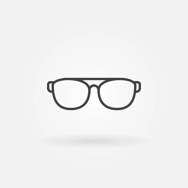 Lunettes de soleil ou lunettes icône ou symbole de ligne vectorielle — Image vectorielle