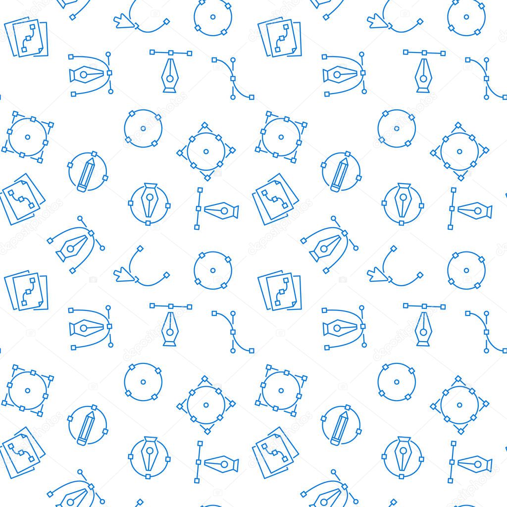 Graphic design simple vector seamless pattern