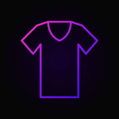 T-shirt renkli anahat simgesi. Vektör tshirt sembolü