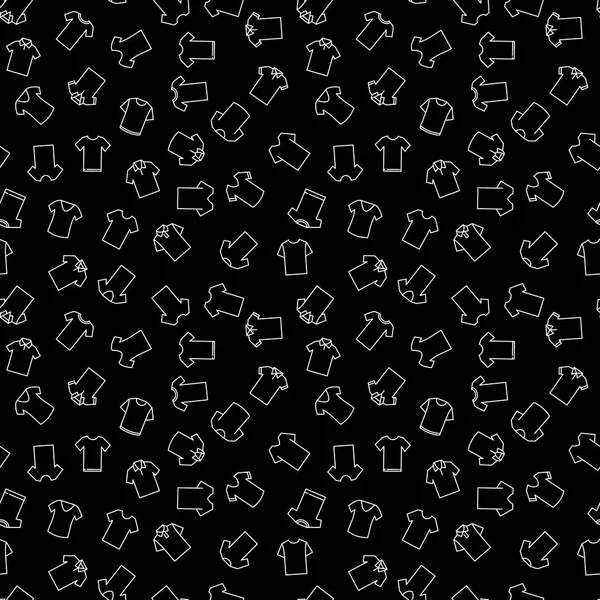 Dark t-shirt vektor sömlösa mönster eller bakgrund — Stock vektor