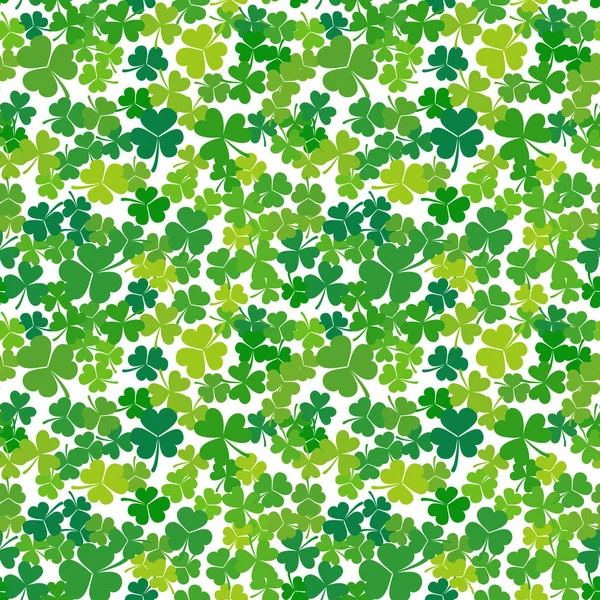 Klaver of shamrock vector naadloze patroon — Stockvector