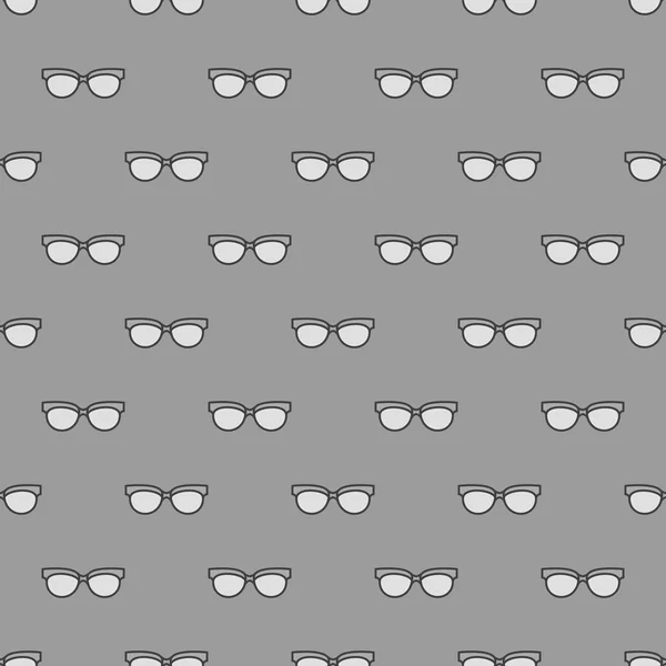 Modèle sans couture gris vectoriel fait avec des lunettes — Image vectorielle