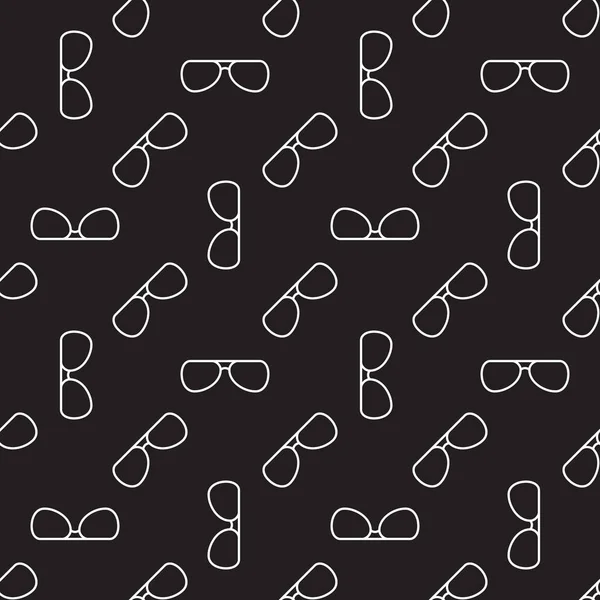 Contour des lunettes vecteur sombre motif sans couture — Image vectorielle