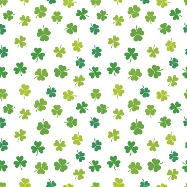 St Patricks Günü vektör yoncaları seamless modeli