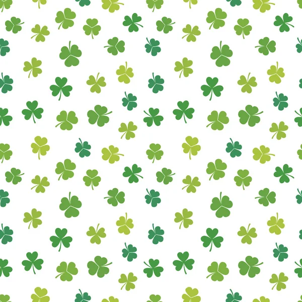 St. Patricks jour vecteur trèfle motif sans couture — Image vectorielle