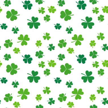 Yonca vektör seamless modeli. St Patricks günü arka plan