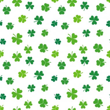 Shamrock sorunsuz vektör renkli desen veya arka plan