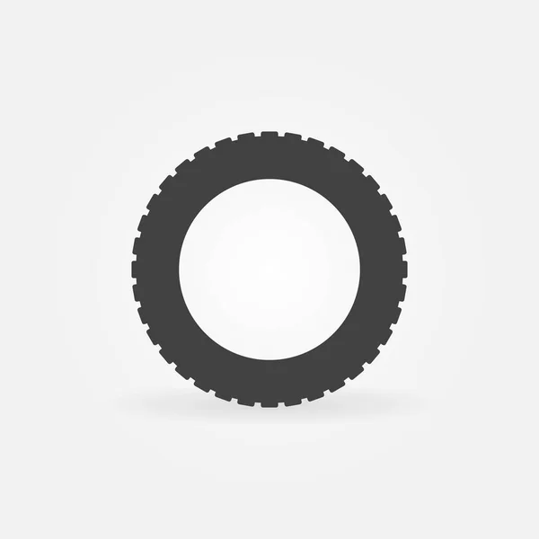 Coche icono de vector de neumático de carretera o símbolo — Vector de stock