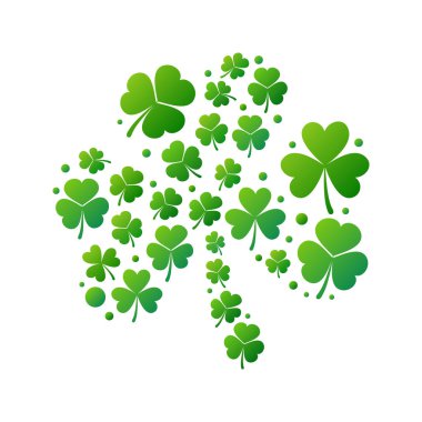 Yeşil yonca. Vektör Saint Patricks Day illüstrasyon